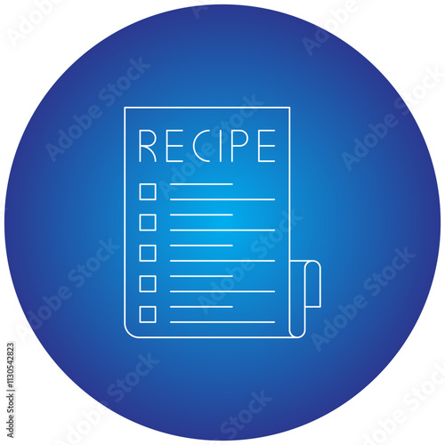 Recipe icon single vector illustration