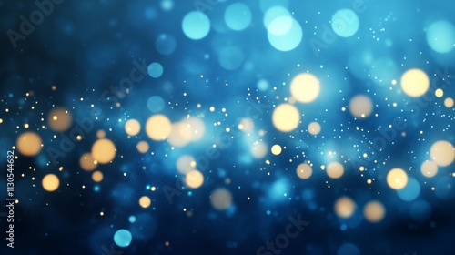 blue backdrop with bokeh lights 