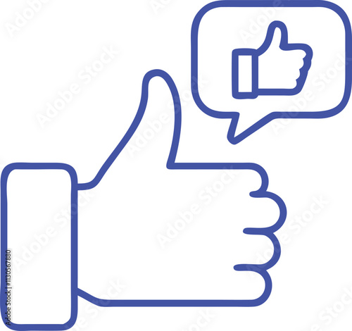 Thumbs up icon style vector design and like symbol illustration 