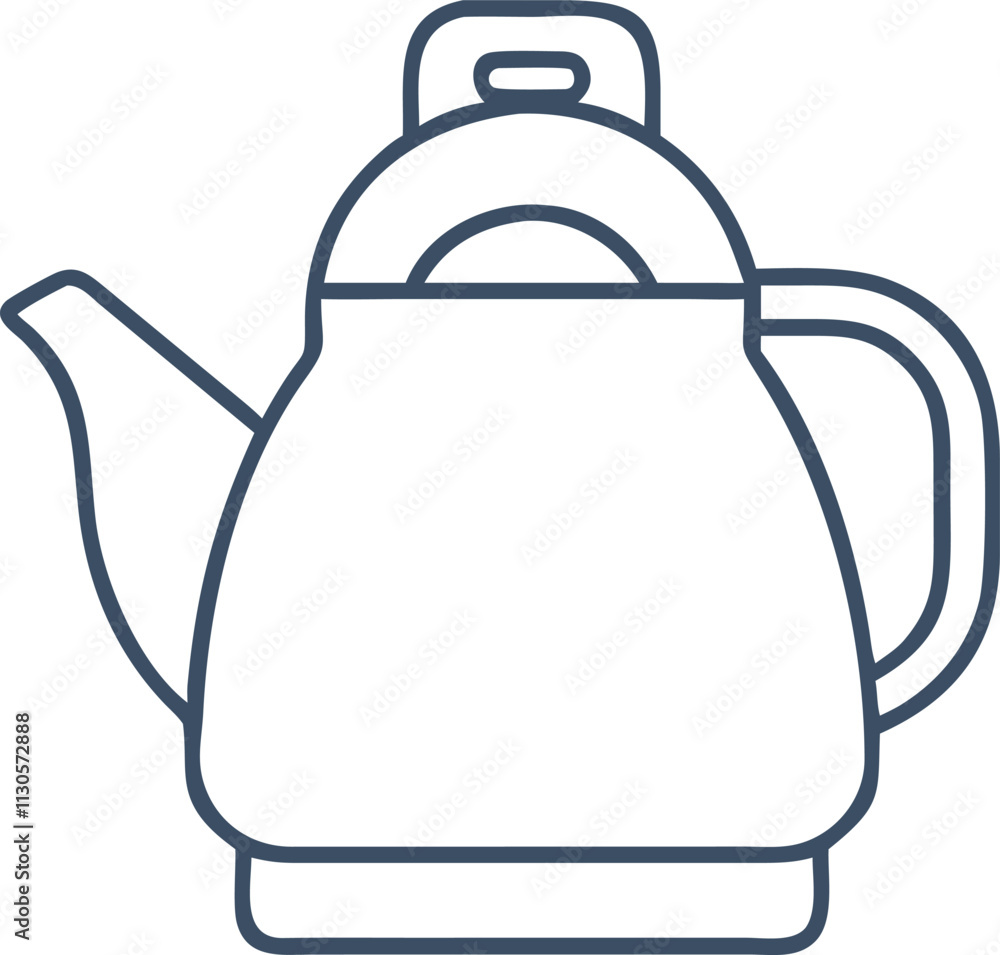 Obraz premium kettle icon modern illustration teapot symbol vector design 