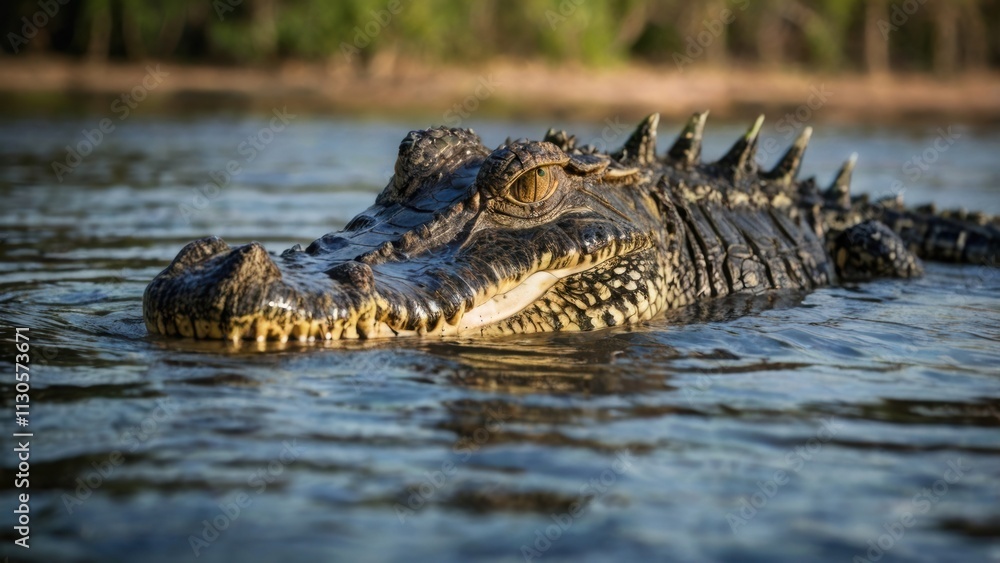 Obraz premium Crocodile Close-up