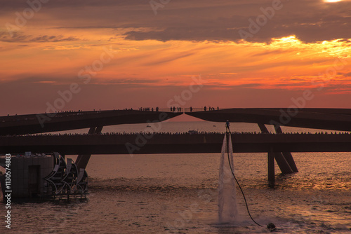 Gorgeous sunset Phu Quoc Kiss Bridge