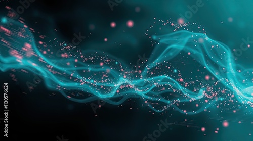 Abstract Energy Particles. Digital Art of Creative Energy