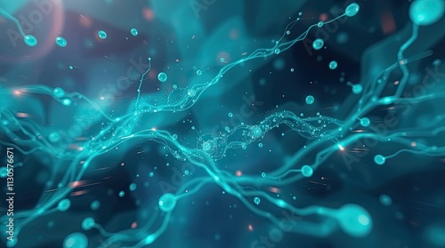 Abstract Energy Particles. Digital Art of Creative Energy