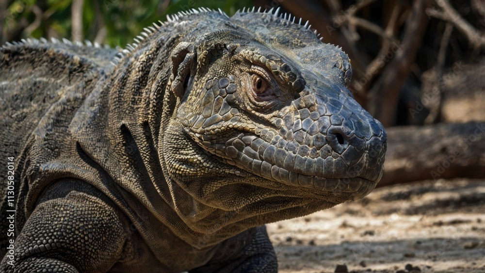 Fototapeta premium The Komodo Dragon: Nature's Ancient Predator
