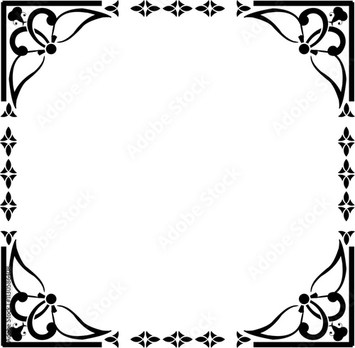 Obraz na płótnie decorative graphic vintage frame with floral element
w salonie