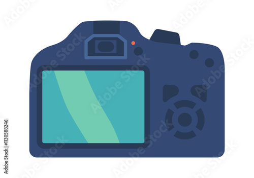 Digital camera photo equipment vector illustration
