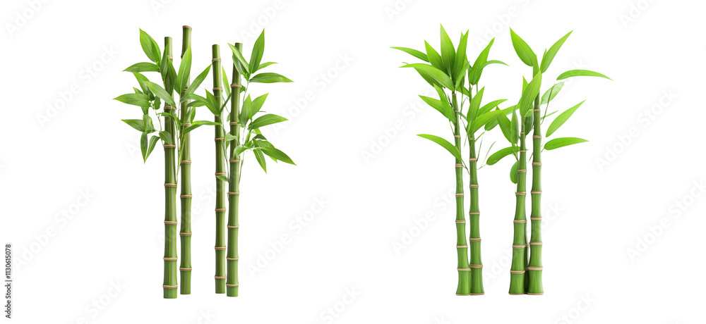 Fototapeta premium Bamboo Plant on Transparent Background