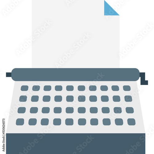 Typewriter  vector icon with an isolated background 