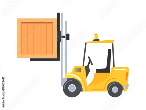 Cargo loading machine forklift truck