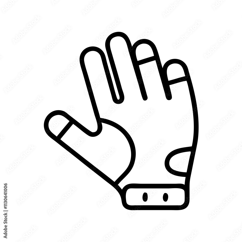 Obraz premium hand in dance glove icon, dance day line art, dance icon - simple black line art icon of hand in dance glove, for dance day celebrations. dancer vector art.