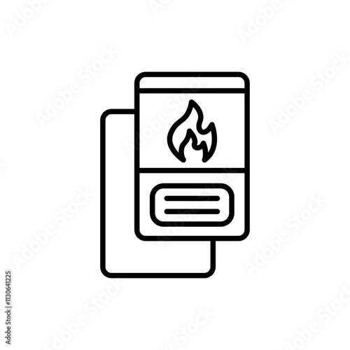 Trading card game outline icons, minimalist vector illustration ,simple transparent graphic element .Isolated on white background