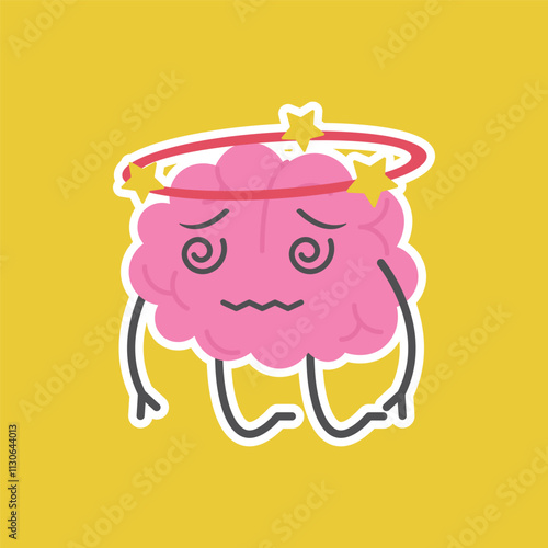 cartoon sticker emotional expression