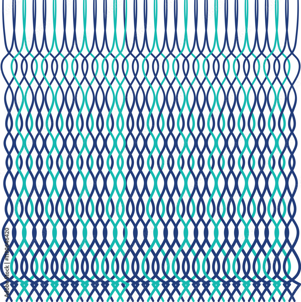 Fotografie The texture or symmetrical pattern consists of intertwining colored lines