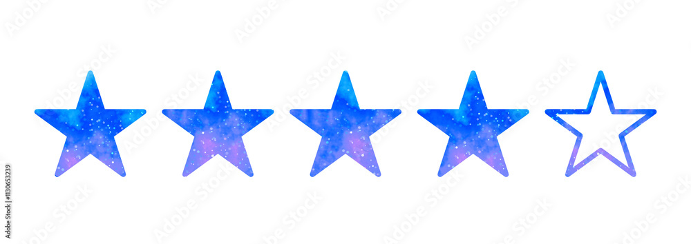 Fototapeta premium マーブルな星空｜4つ星マーク 