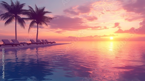 sunset on the beach