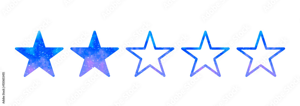 Obraz premium マーブルな星空|2つ星マーク