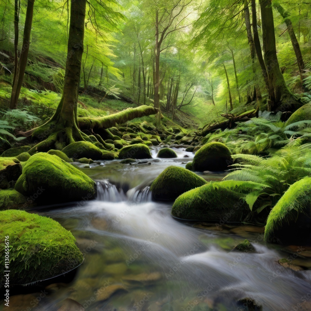 Obraz premium waterfall in the forest