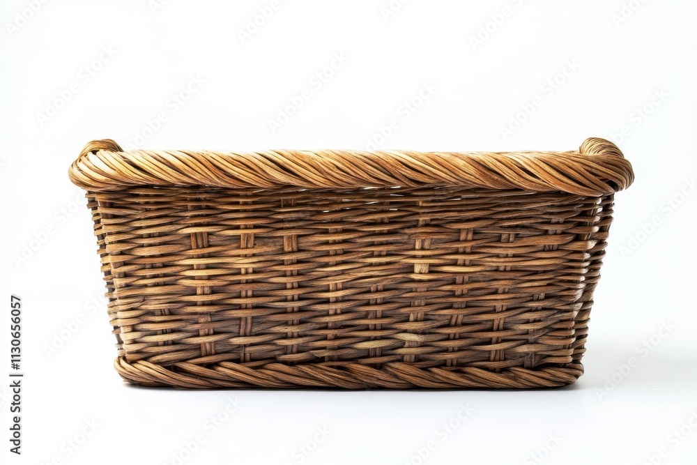 Obraz premium wicker basket isolated on white background