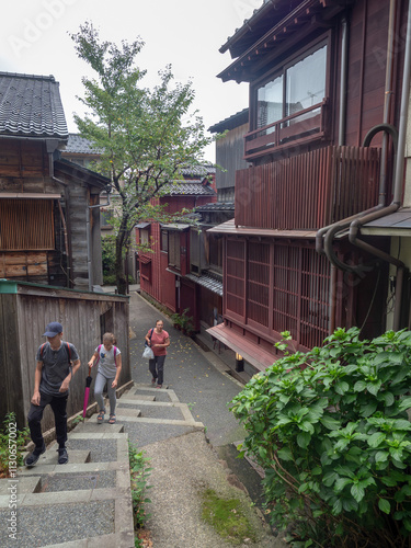 Kazuemachi district in Kanazawa, Japan photo