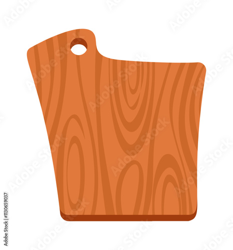 Empty wooden cutting board vector illustration
