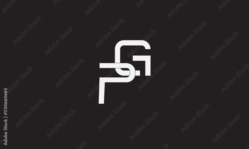 PG, GP, P, G Abstract Letters Logo Monogram PG, GP, P, G Abstract Letters Logo Monogram