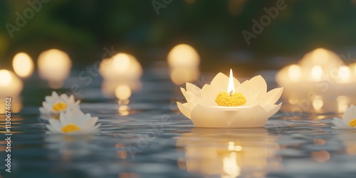 Lotus Candlelight Reflection