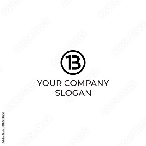 1B abstract logo design photo