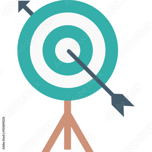 Bullseye  vector icon with an isolated background 