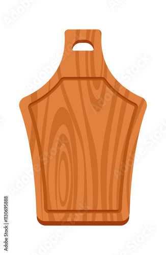 Wooden board plate vector illustration