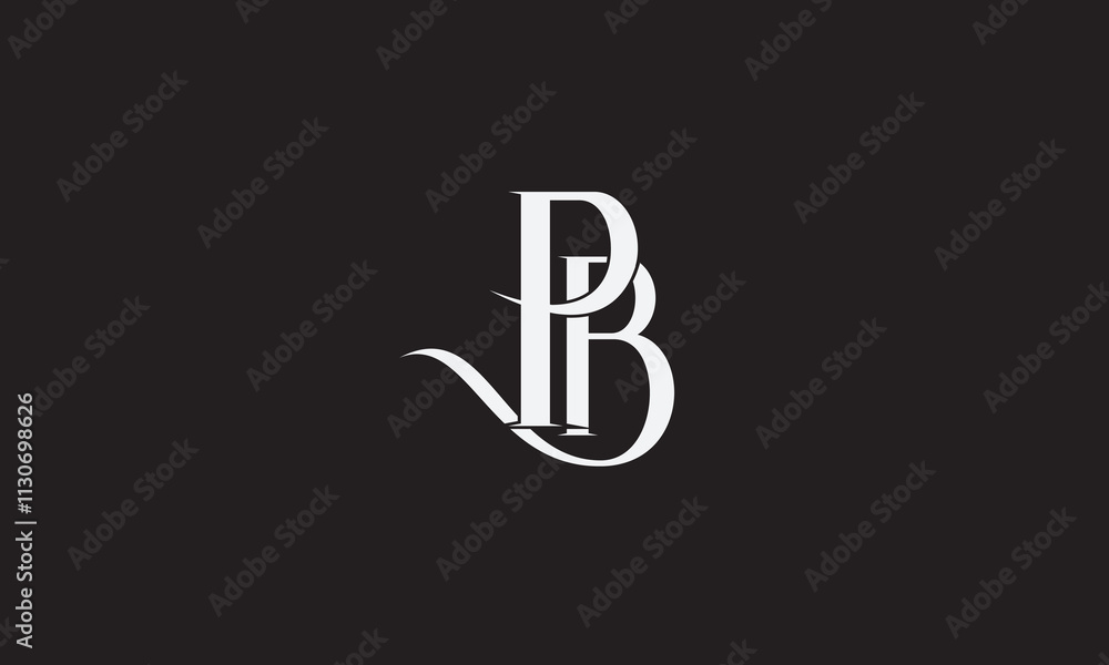 Obraz premium PB, BP, P, B Abstract Letters Logo Monogram