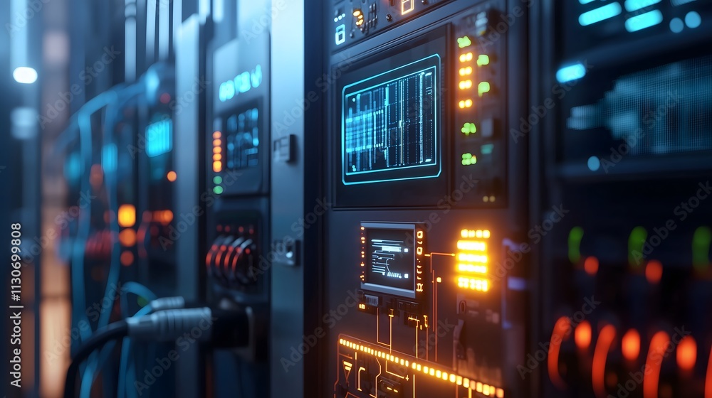Obraz premium Server room tech innovations