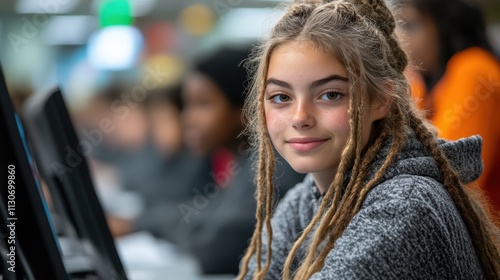 Wallpaper Mural Engaged Students Participating in Online Contest Torontodigital.ca