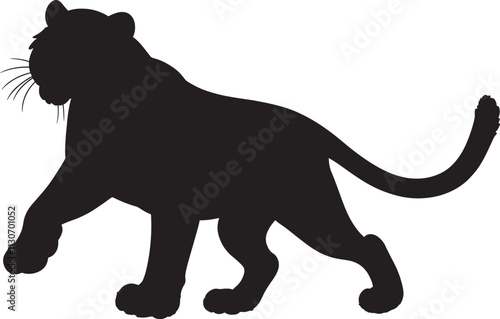 Set of big tigers. Collection of portraits of predatory wild cats. Set of wildlife and fauna dwellers. Vector illustration on a white background. Tattoo.
