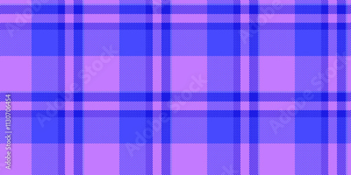 Painting textile fabric vector, comfort pattern seamless check. Geometry tartan background plaid texture in violet and blue colors.