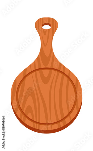 Round pizza board with handle