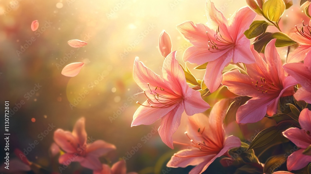 Fototapeta premium pink flowers in the garden