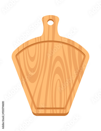 Trapezoidal cutting board vector illustration