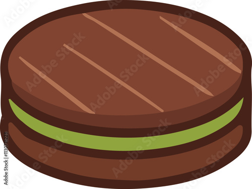 Chocolate Biscuits icon vector on white background.