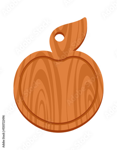 Apple shape wooden board plate
