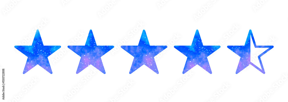 Obraz premium マーブルな星空|4.5星マーク