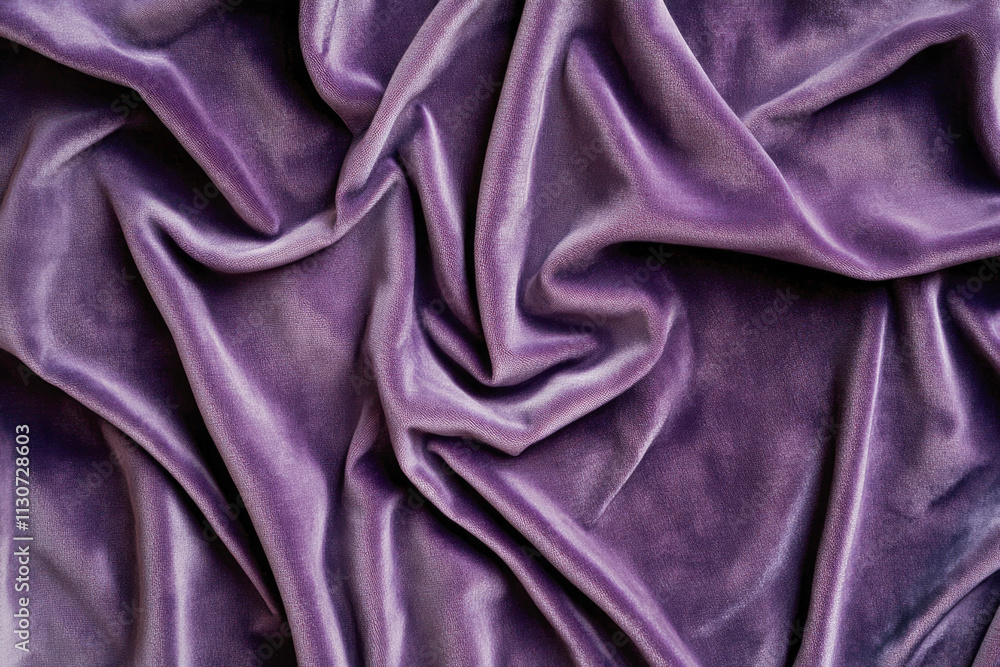 Fototapeta premium Elegant purple velvet fabric texture with soft folds and rich color