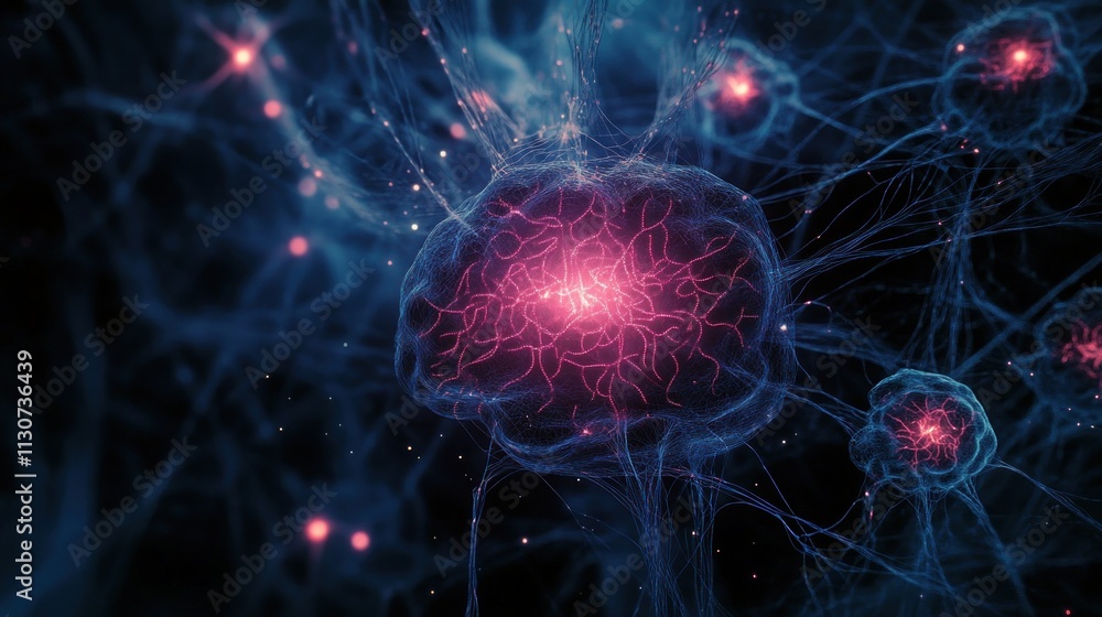 Obraz premium Abstract Neural Network Visualization