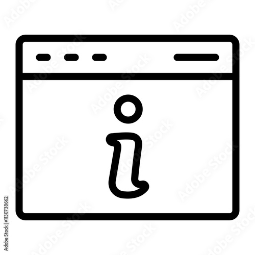 Tooltip Vector Line Icon Design