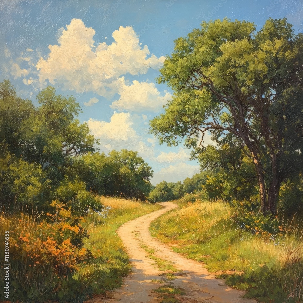 Obraz premium Road in the woods.