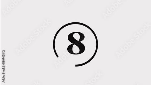 Final countdown from 10 to 1, Counting 10 in black background 