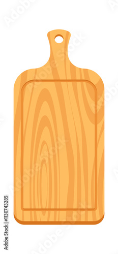 Wooden serving board vector illustration