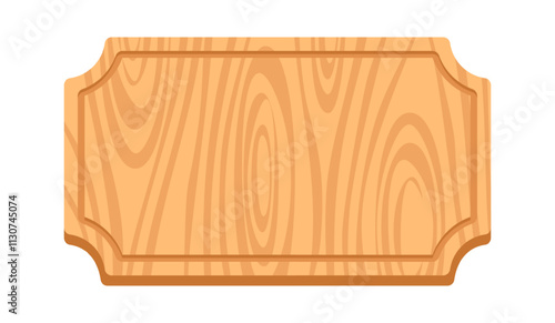 Rectangular cutting board vector illustration