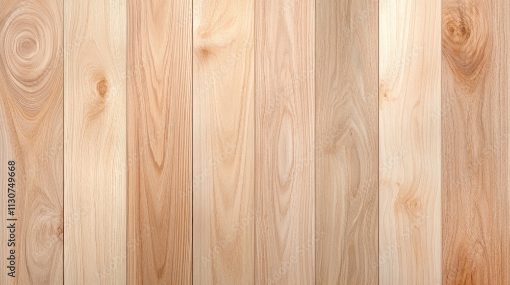 Fototapeta premium Serene Maple Wood Texture for Minimalist Modern Designs | Photorealistic Light Wood Background with Grain Patterns