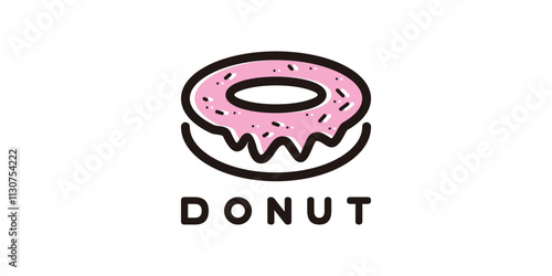 logo design donut food,launch,eat,sugar,symbol,icon,idea,creative.
